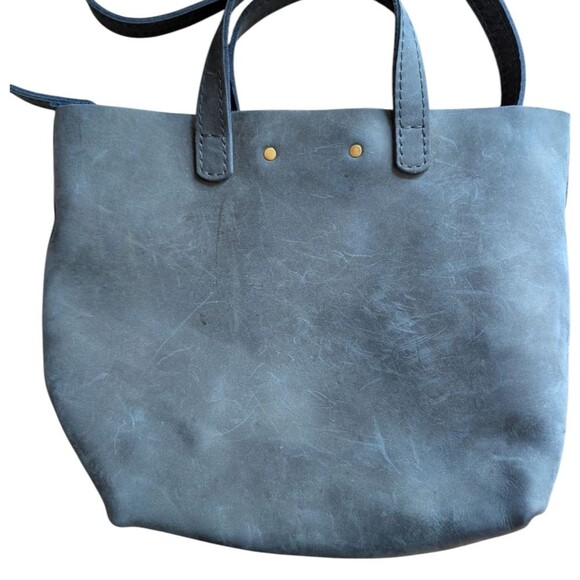Portland Leather Goods Cross Body Tote Blue - Picture 4 of 10